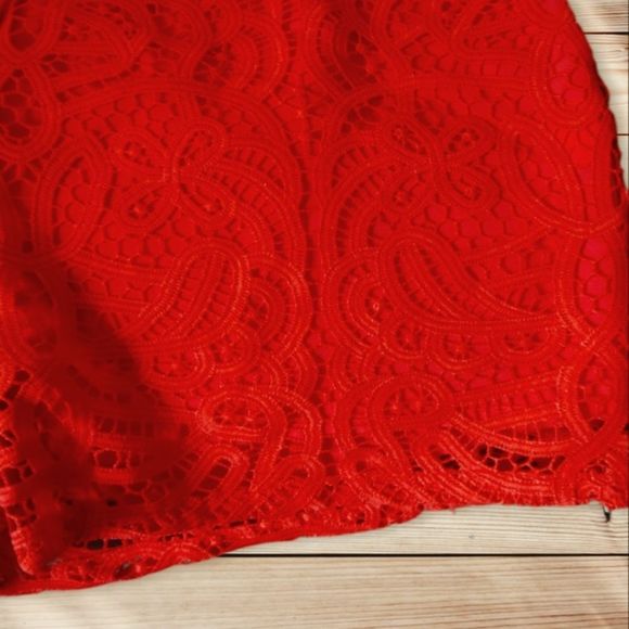 AMANDA UPRICHARD LACEY LACE PANEL CROCHET HIGH RISE SHORTS "POPPY SHORTS" - Picture 7 of 13
